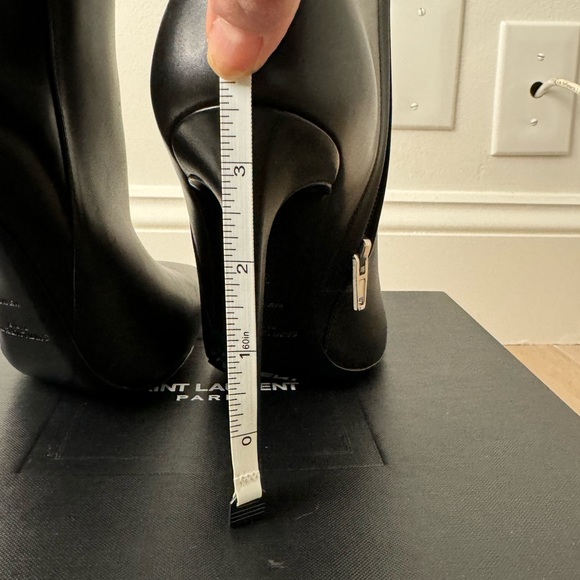 Saint Laurent Black Leather Janis Cuff Boots 37 BNIB! - Picture 11 of 17